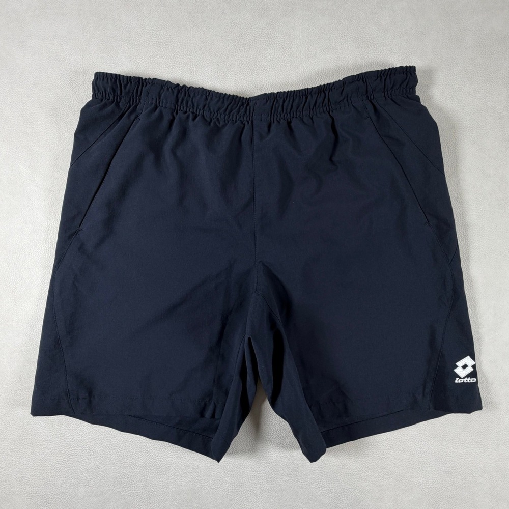 Vintage Lotto Mens  Large Athletic Tennis Shorts Black Football Training